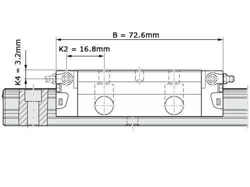 Bosch Rexroth Kogelwagen Koolstofstaal KWD-015-FLS-C1-P-1 Met Kogelketting