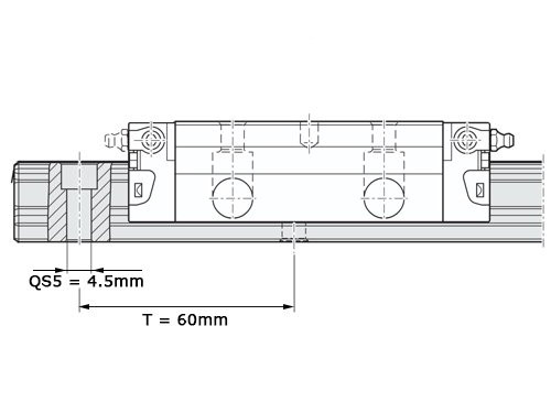 Bosch Rexroth Kogelwagen Koolstofstaal KWD-015-FLS-C1-P-1 Met Kogelketting
