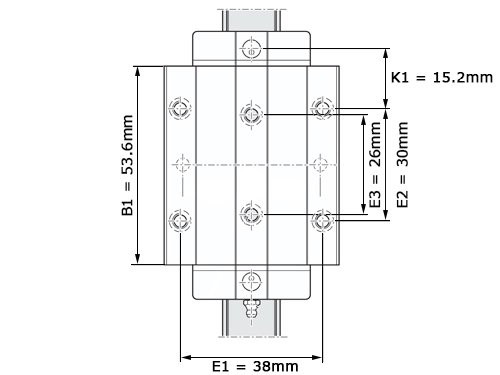 Bosch Rexroth Kogelwagen Koolstofstaal KWD-015-FLS-C1-P-1 Met Kogelketting