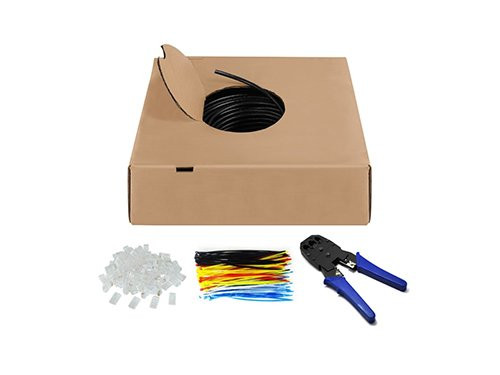 UTP CAT6 box 305m zwart massief OUTDOOR set