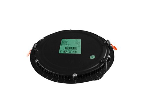 Foto van LED panel downlight 18W 3000K incl. driver zwart LED panel downlight 18W 3000K incl. driver zwart