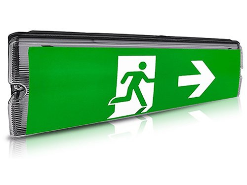Foto van LED noodverlichting opbouw 3W IP65 zwart LED noodverlichting opbouw 3W IP65 zwart