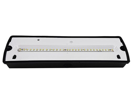 Foto van LED noodverlichting opbouw 3W IP65 zwart LED noodverlichting opbouw 3W IP65 zwart