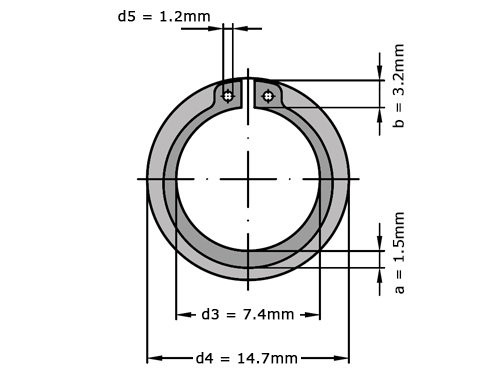 Seegerring DIN 471 8mm Verenstaal