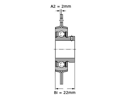 INA Lagerblok Plaatstaal Rond RAY15 (15mm)