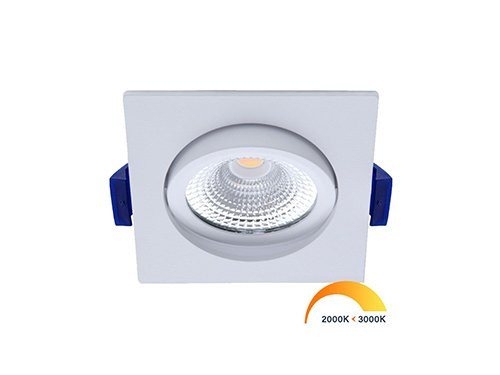 Foto van LED inbouwspot 5W DimToWarm 85mm 36gr vierkant verstelbaar wit LED inbouwspot 5W DimToWarm 85mm 36gr vierkant verstelbaar wit