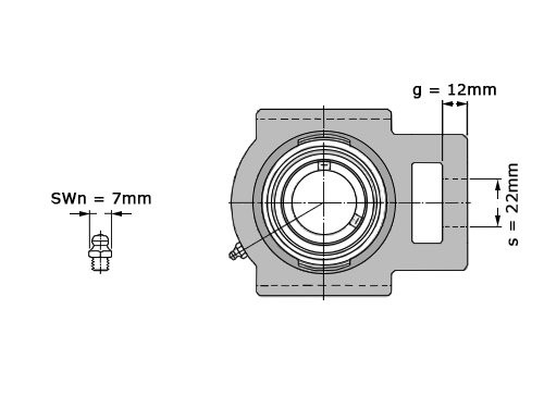 Foto van SKF Lagerblok Span TUJ35 TF (35mm) SKF Lagerblok Span TUJ35 TF (35mm)