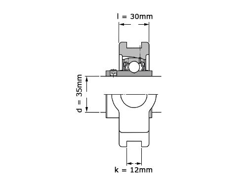 Foto van SKF Lagerblok Span TUJ35 TF (35mm) SKF Lagerblok Span TUJ35 TF (35mm)