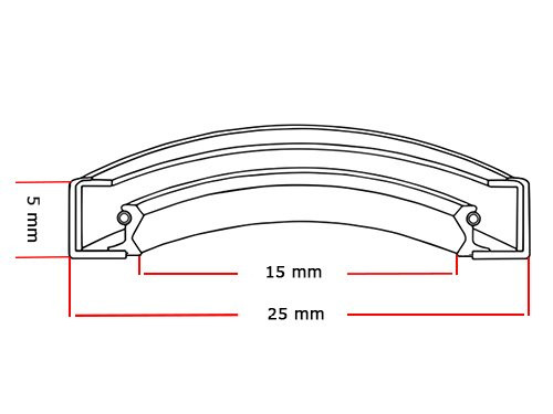SKF Oliekeerring 15x25x5mm HMS5 RG 