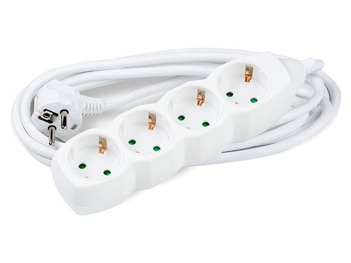 TCD RA 4V 1,5m snoer wit