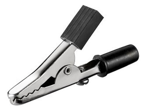 Krokodilklem geisoleerd blanke bek zwart