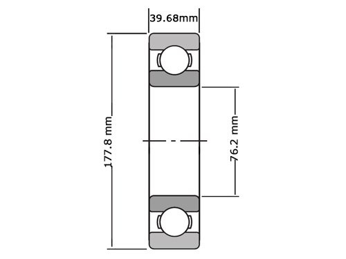 NKE Kogellager Eenrijig MJ3 (76.2x177.8x39.68mm)