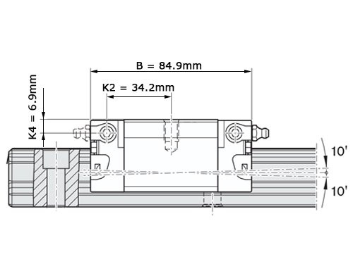 Bosch Rexroth Kogelwagen Super Koolstofstaal KWD-035-SKS-C0-N-1 Zonder Kogelketting
