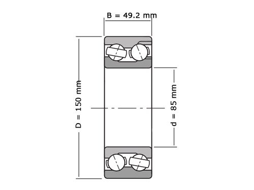 FAG Hoekcontactlager Tweerijig 3217 B 2RSR TVH (85x150x49.2mm)