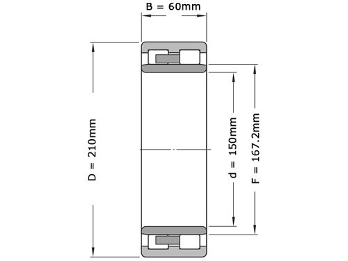 FAG Cilinderlager Tweerijig NNU4930 S K M SP (150x210x60mm)