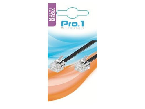 Modulair 6p4c naar 6p4c zwart 3m