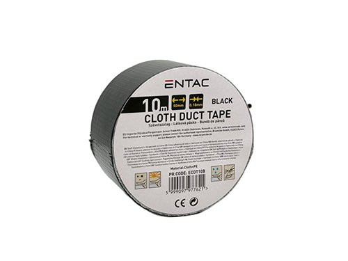 Foto van Reparatietape 50mm rol 10m zwart Reparatietape 50mm rol 10m zwart