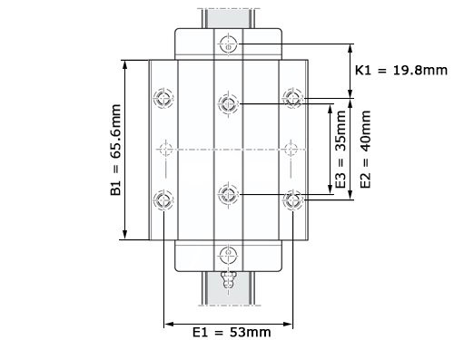 Bosch Rexroth Kogelwagen Koolstofstaal KWD-020-FLS-C0-N-1 Met Kogelketting