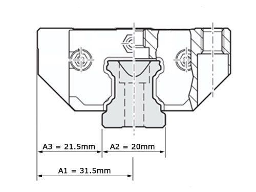 Bosch Rexroth Kogelwagen Koolstofstaal KWD-020-FLS-C0-N-1 Met Kogelketting