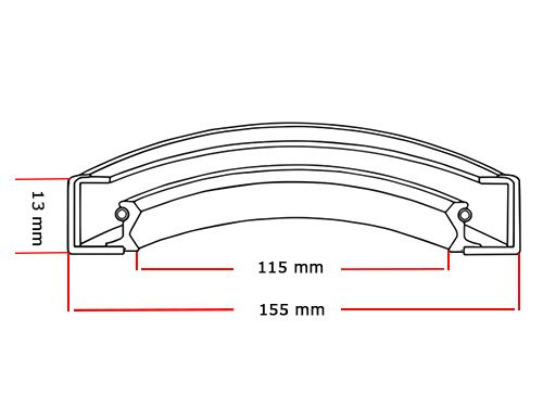 Oliekeerring 115x155x13mm B2