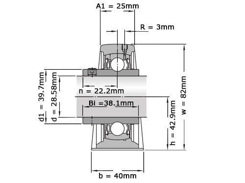 SKF Lagerblok SY1.1/8 TF