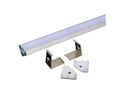 Foto van LED hoekprofiel opbouw 19x19mm 2m mat LED hoekprofiel opbouw 19x19mm 2m mat