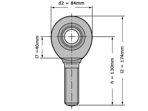 Foto van SKF Stangkop SA35 TXE 2LS (35x84x25mm) SKF Stangkop SA35 TXE 2LS (35x84x25mm)