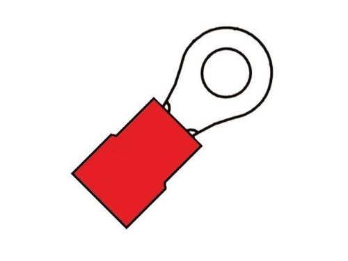 Foto van Kabelschoen ring rood 5.3mm Kabelschoen ring rood 5.3mm