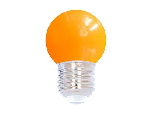 LED kogellamp E27 oranje 1W
