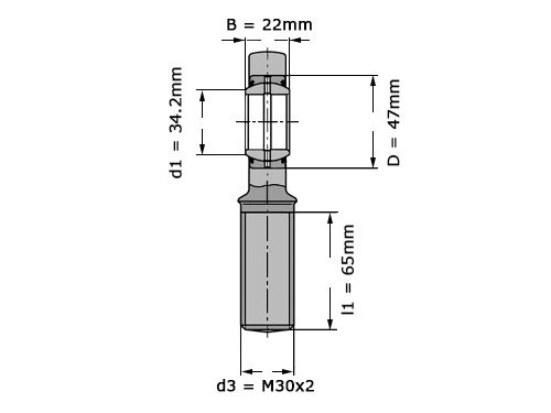 Foto van INA Stangkop GAL30 DO 2RS (30x73x22mm) INA Stangkop GAL30 DO 2RS (30x73x22mm)