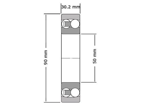 NSK Kogellager Zelfinstellend 3210 J C3 (50x90x30.2mm)