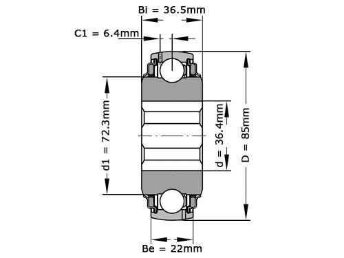 INA Insert Lager GVK109 211 KTT B AS2 V