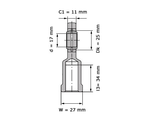 Foto van INA Stangkop GIR17 DO (17x46x14mm) INA Stangkop GIR17 DO (17x46x14mm)