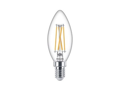 Foto van Philips LED kaars E14 4,3-40W 2700K filament helder Philips LED kaars E14 4,3-40W 2700K filament helder