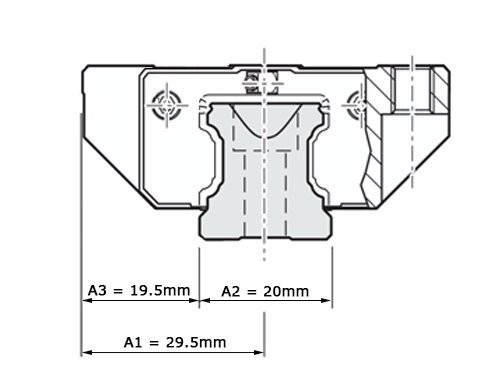 Bosch Rexroth Kogelwagen Koolstofstaal KWC-020-FKN-C1-H-2 Zonder Kogelketting