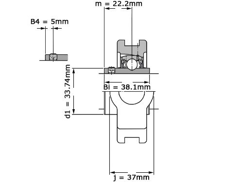 Foto van SKF Lagerblok Span TUJ30 TF (30mm) SKF Lagerblok Span TUJ30 TF (30mm)