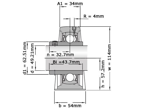 SKF Lagerblok SY1.15/16 FM