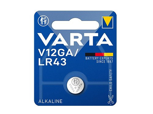Foto van Varta V12GA knoopcel batterij LR43 blister(1) Varta V12GA knoopcel batterij LR43 blister(1)