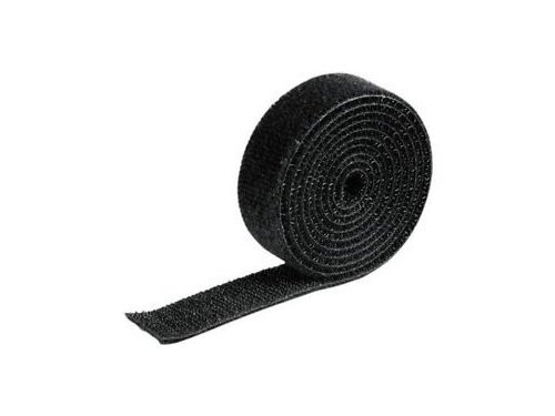 Klittenband zwart rol 5 meter lang 10mm breed