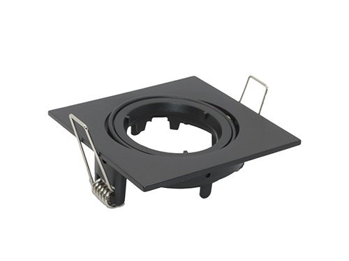 Inbouwspot 50mm verstelbaar vierkant mat zwart