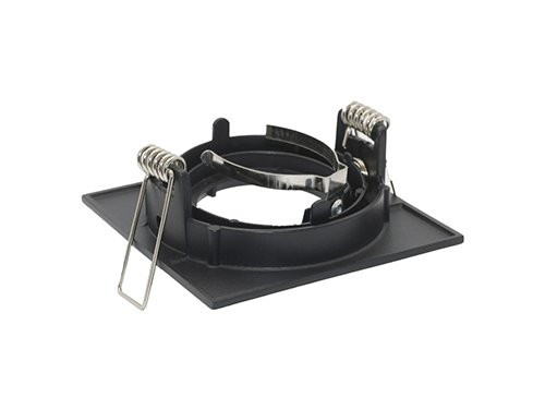Inbouwspot 50mm verstelbaar vierkant mat zwart