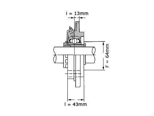 NSK Lagerblok Rond UKFC211 (50mm)