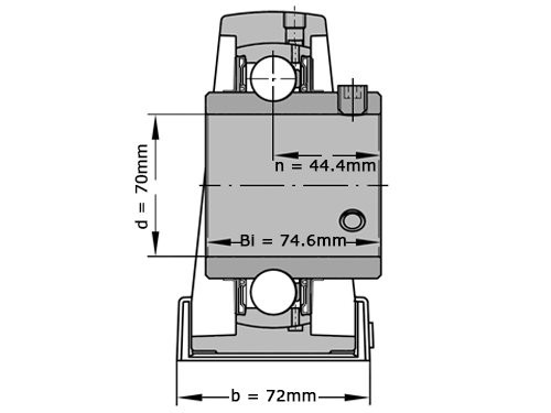 FAG Lagerblok Staand UCP214 (70mm)