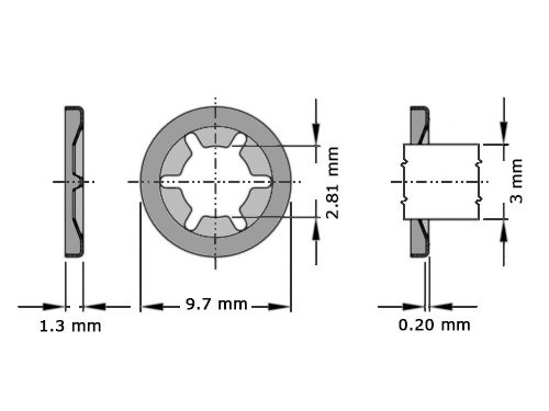 Foto van Starlock Borgring 3mm Gebruineerd Starlock Borgring 3mm Gebruineerd