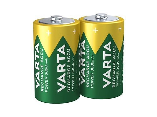 Foto van Varta NiMH oplaadbare batterij D 3000mA blister(2) Varta NiMH oplaadbare batterij D 3000mA blister(2)