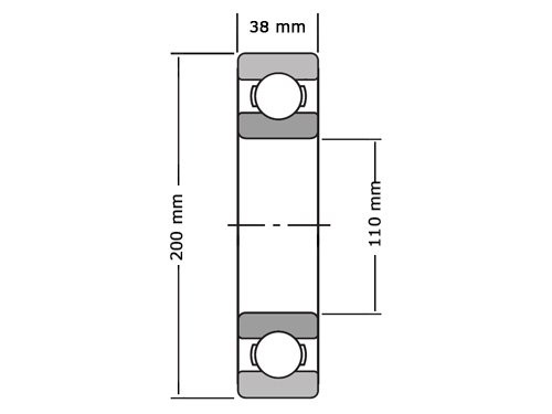 Nachi Kogellager 6222 C3 (110x200x38mm)