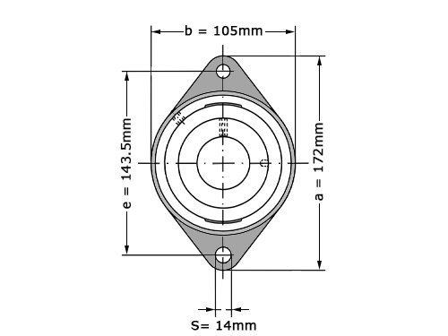 Foto van INA Lagerblok Ovaal RCJTZ40 (40mm) INA Lagerblok Ovaal RCJTZ40 (40mm)