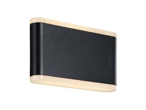 Foto van LED Wandlamp Akron zwart 6W 3000K IP44 17cm LED Wandlamp Akron zwart 6W 3000K IP44 17cm