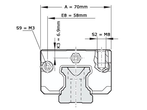 Bosch Rexroth Kogelwagen Koolstofstaal KWD-035-SKS-C0-N-1 Zonder Kogelketting