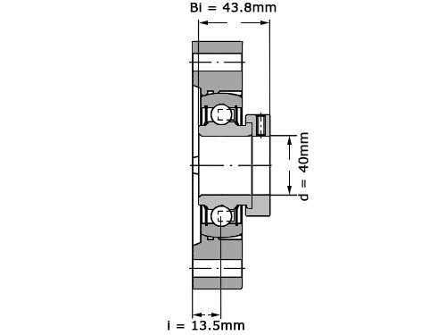 Foto van INA Lagerblok Ovaal FLCTE40 (40mm) INA Lagerblok Ovaal FLCTE40 (40mm)